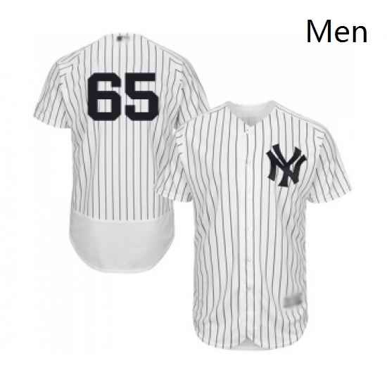 Mens New York Yankees 65 James Paxton White Home Flex Base Authentic Collection Baseball Jersey